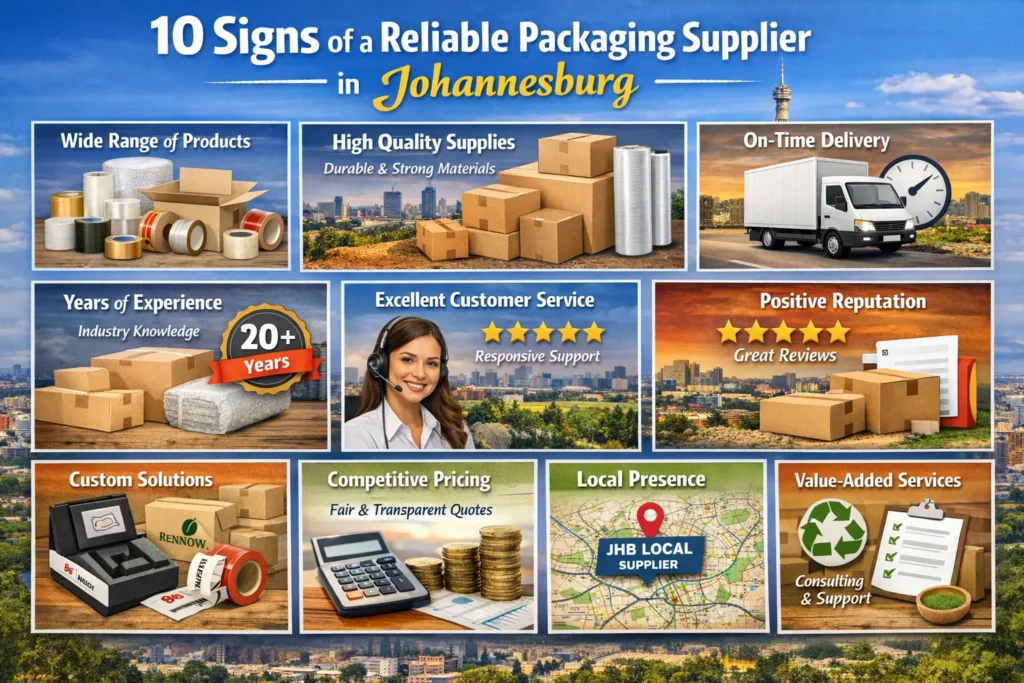 Packaging suppliers in johannesburg Rennow